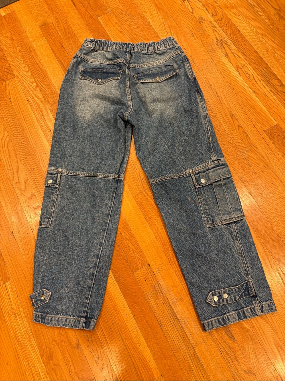 We The Free Relaxed Blue Denim Utility Jeans